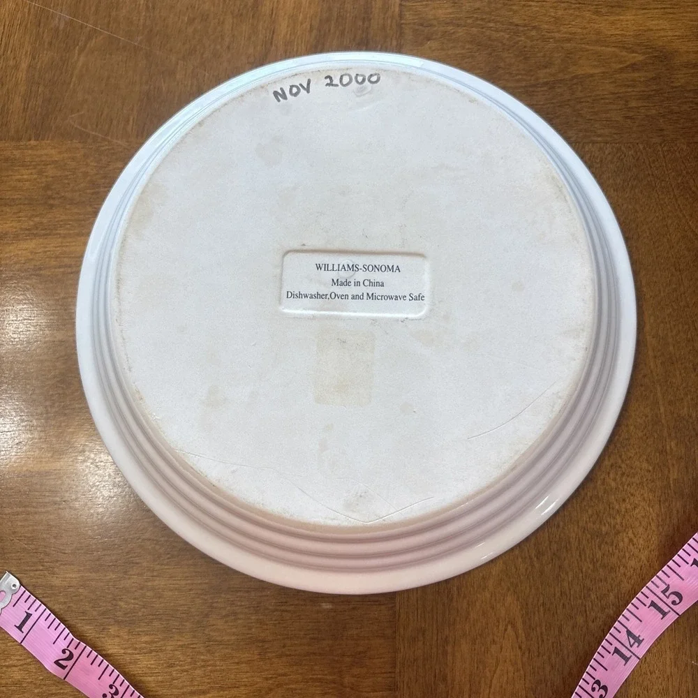 Williams Sonoma Fall Harvest Pumpkin Pie Plate Dish 10